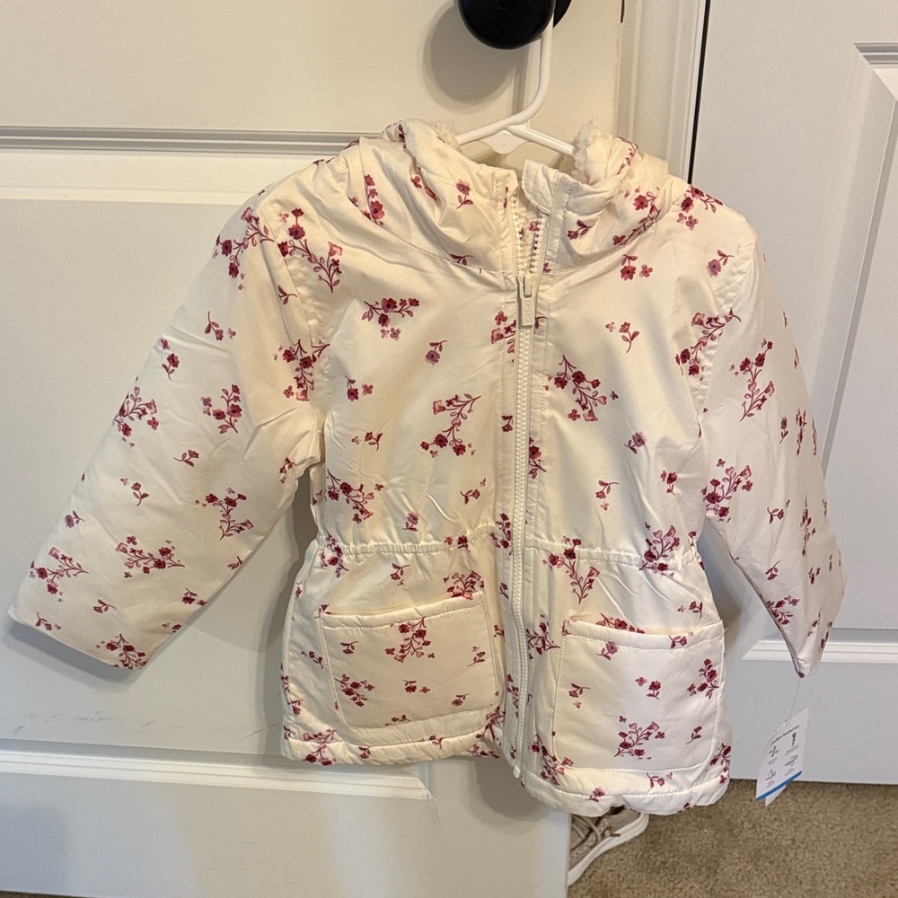 Toddler Girls Floral Print Jacket